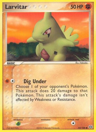 Larvitar  Emerald - Common Emerald Pokemon Single  Squirtle Squad Card Shop.
