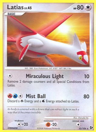 Latias  - Reverse Holofoil Great Encounters - Rare Great Encounters Pokemon Single  Squirtle Squad Card Shop.