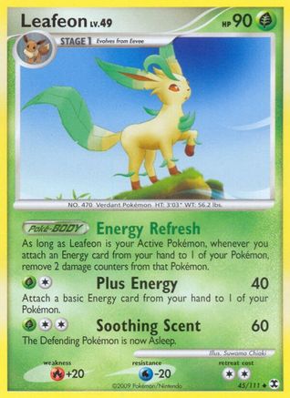 Leafeon 045  - Reverse Holofoil Rising Rivals - Uncommon Rising Rivals Pokemon Single  Squirtle Squad Card Shop.