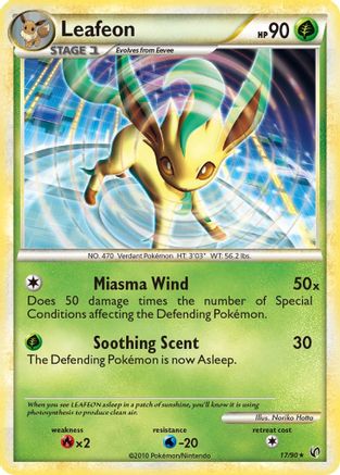 Leafeon  - Reverse Holofoil Undaunted - Rare Undaunted Pokemon Single  Squirtle Squad Card Shop.