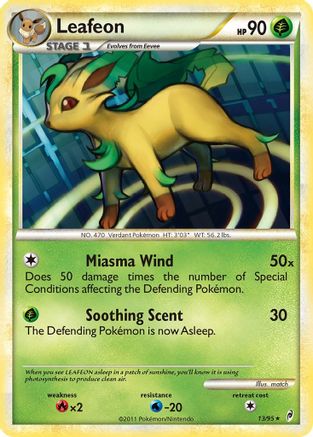 Leafeon  - Reverse Holofoil Call of Legends - Holo Rare Call of Legends Pokemon Single  Squirtle Squad Card Shop.