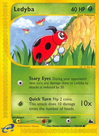 Ledyba (72)  Skyridge - Common Skyridge Pokemon Single  Squirtle Squad Card Shop.