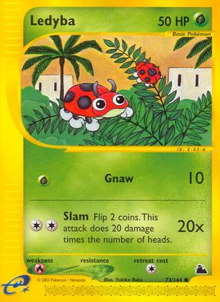 Ledyba (73)  - Reverse Holofoil Skyridge - Common Skyridge Pokemon Single  Squirtle Squad Card Shop.