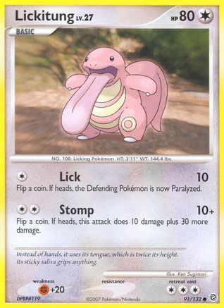 Lickitung  Secret Wonders - Common Secret Wonders Pokemon Single  Squirtle Squad Card Shop.