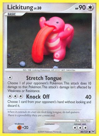Lickitung 080  - Reverse Holofoil Platinum - Common Platinum Pokemon Single  Squirtle Squad Card Shop.
