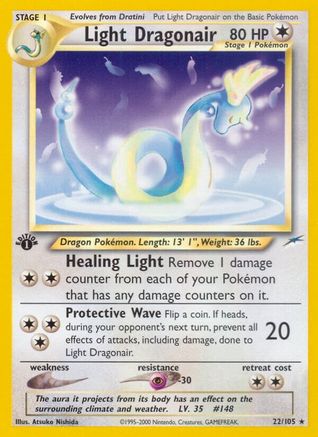 Light Dragonair/105  - 1st Edition Neo Destiny - Rare Neo Destiny Pokemon Single  Squirtle Squad Card Shop.