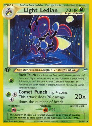 Light Ledian  - 1st Edition Neo Destiny - Rare Neo Destiny Pokemon Single  Squirtle Squad Card Shop.