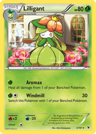 Lilligant 005  - Reverse Holofoil Noble Victories - Rare Noble Victories Pokemon Single  Squirtle Squad Card Shop.