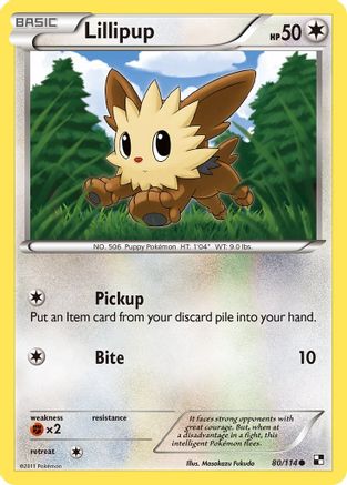 Lillipup (80)  - Reverse Holofoil Black and White - Common Black and White Pokemon Single  Squirtle Squad Card Shop.