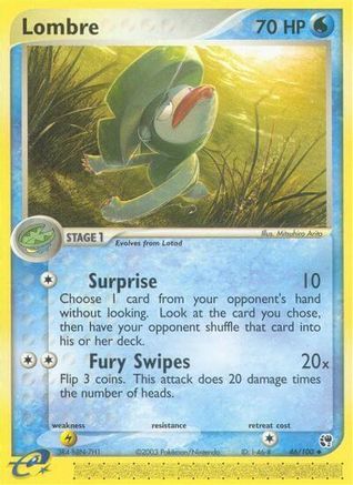 Lombre - 46/100/100  - Reverse Holofoil Sandstorm - Uncommon Sandstorm Pokemon Single  Squirtle Squad Card Shop.