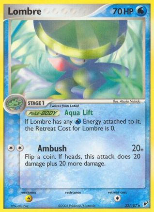 Lombre - 033/107/107  - Reverse Holofoil Deoxys - Uncommon Deoxys Pokemon Single  Squirtle Squad Card Shop.