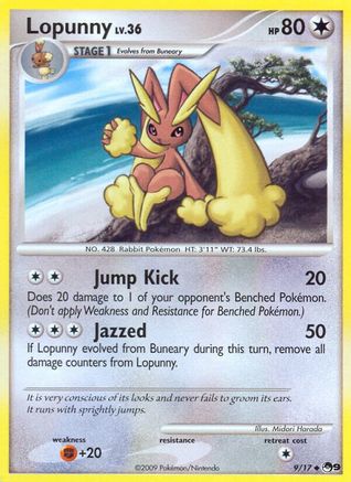 Lopunny 009  - Holofoil POP Series 9 - Uncommon POP Series 9 Pokemon Single  Squirtle Squad Card Shop.