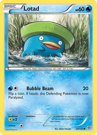 Lotad 029/135  Plasma Storm - Common Plasma Storm Pokemon Single  Squirtle Squad Card Shop.