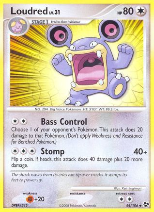 Loudred  Great Encounters - Uncommon Great Encounters Pokemon Single  Squirtle Squad Card Shop.