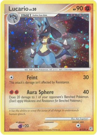 Lucario 006  - Reverse Holofoil Diamond and Pearl - Holo Rare Diamond and Pearl Pokemon Single  Squirtle Squad Card Shop.