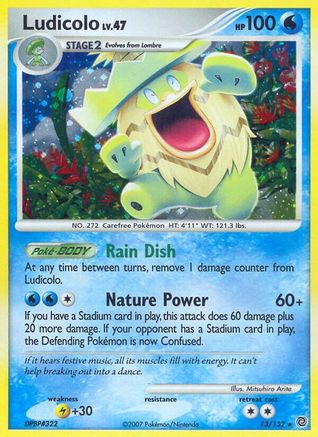 Ludicolo/132  - Holofoil Secret Wonders - Holo Rare Secret Wonders Pokemon Single  Squirtle Squad Card Shop.