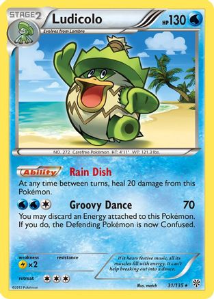 Ludicolo  - Reverse Holofoil Plasma Storm - Rare Plasma Storm Pokemon Single  Squirtle Squad Card Shop.