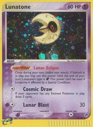 Lunatone  - Holofoil Sandstorm - Holo Rare Sandstorm Pokemon Single  Squirtle Squad Card Shop.