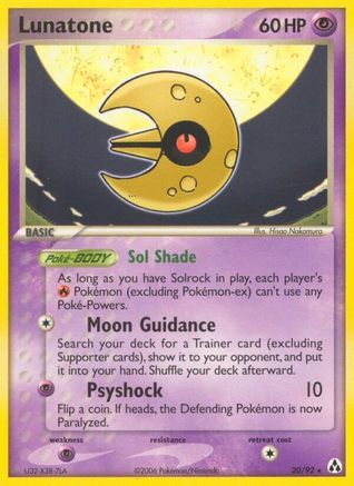 Lunatone  Legend Maker - Rare Legend Maker Pokemon Single  Squirtle Squad Card Shop.