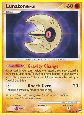 Lunatone  Great Encounters - Common Great Encounters Pokemon Single  Squirtle Squad Card Shop.