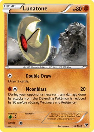 Lunatone  XY Base Set - Uncommon XY Base Set Pokemon Single  Squirtle Squad Card Shop.