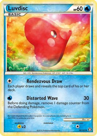 Luvdisc  - Reverse Holofoil Triumphant - Uncommon Triumphant Pokemon Single  Squirtle Squad Card Shop.