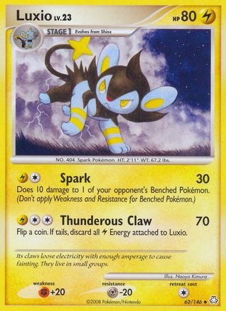 Luxio  - Reverse Holofoil Legends Awakened - Uncommon Legends Awakened Pokemon Single  Squirtle Squad Card Shop.
