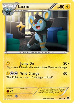 Luxio (44)  Next Destinies - Uncommon Next Destinies Pokemon Single  Squirtle Squad Card Shop.