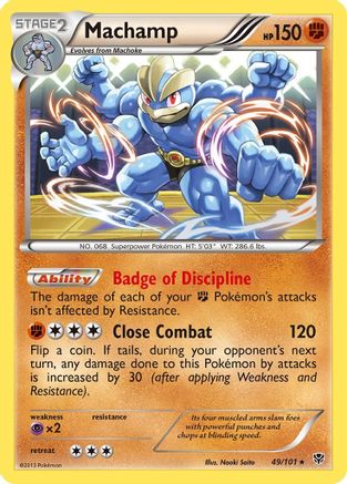 Machamp (49) (49) 049/101  - Holofoil Plasma Blast - Holo Rare Plasma Blast Pokemon Single  Squirtle Squad Card Shop.