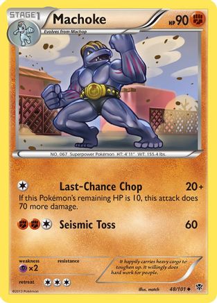 Machoke  Plasma Blast - Uncommon Plasma Blast Pokemon Single  Squirtle Squad Card Shop.