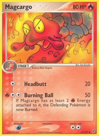 Magcargo - 037/107/107  - Reverse Holofoil Deoxys - Uncommon Deoxys Pokemon Single  Squirtle Squad Card Shop.