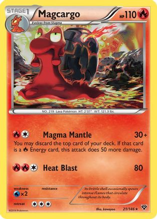 Magcargo  - Reverse Holofoil XY Base Set - Rare XY Base Set Pokemon Single  Squirtle Squad Card Shop.