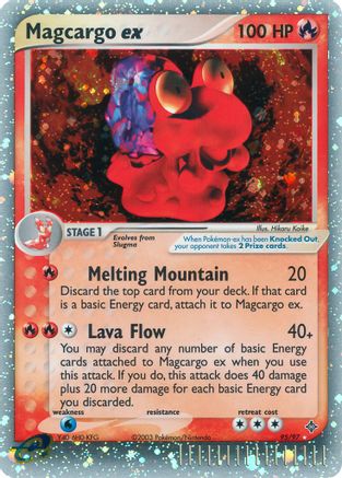 Magcargo ex  - Holofoil Dragon - Ultra Rare Dragon Pokemon Single  Squirtle Squad Card Shop.