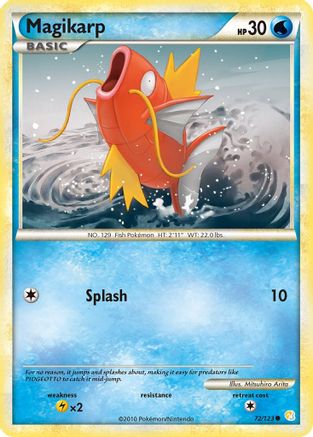 Magikarp 072  HeartGold SoulSilver - Common HeartGold SoulSilver Pokemon Single  Squirtle Squad Card Shop.