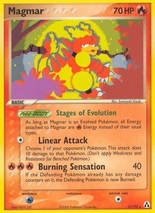 Magmar  - Reverse Holofoil Legend Maker - Rare Legend Maker Pokemon Single  Squirtle Squad Card Shop.