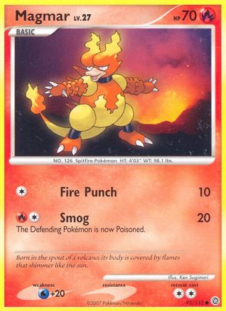 Magmar 093  Secret Wonders - Common Secret Wonders Pokemon Single  Squirtle Squad Card Shop.