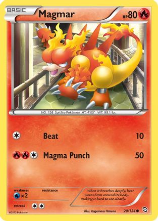 Magmar  Dragons Exalted - Common Dragons Exalted Pokemon Single  Squirtle Squad Card Shop.