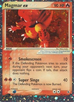 Magmar ex/109  - Holofoil Ruby and Sapphire - Ultra Rare Ruby and Sapphire Pokemon Single  Squirtle Squad Card Shop.
