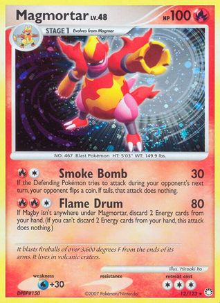 Magmortar  - Reverse Holofoil Mysterious Treasures - Holo Rare Mysterious Treasures Pokemon Single  Squirtle Squad Card Shop.