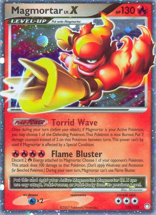 Magmortar Lv.X/123  - Holofoil Mysterious Treasures - Ultra Rare Mysterious Treasures Pokemon Single  Squirtle Squad Card Shop.