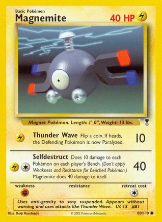Magnemite  - Reverse Holofoil Legendary Collection - Common Legendary Collection Pokemon Single  Squirtle Squad Card Shop.