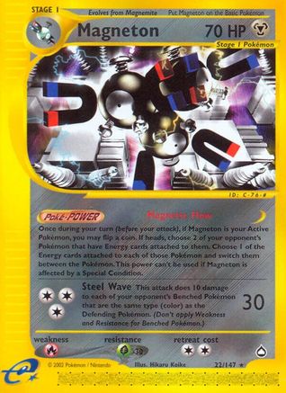 Magneton  - Reverse Holofoil Aquapolis - Rare Aquapolis Pokemon Single  Squirtle Squad Card Shop.