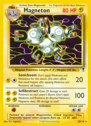 Magneton/110  - Reverse Holofoil Legendary Collection - Rare Legendary Collection Pokemon Single  Squirtle Squad Card Shop.