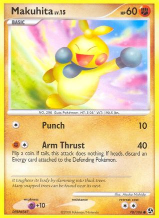 Makuhita  Great Encounters - Common Great Encounters Pokemon Single  Squirtle Squad Card Shop.