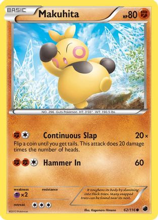 Makuhita  Plasma Freeze - Common Plasma Freeze Pokemon Single  Squirtle Squad Card Shop.