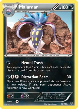 Malamar (76)  - Reverse Holofoil XY Base Set - Rare XY Base Set Pokemon Single  Squirtle Squad Card Shop.
