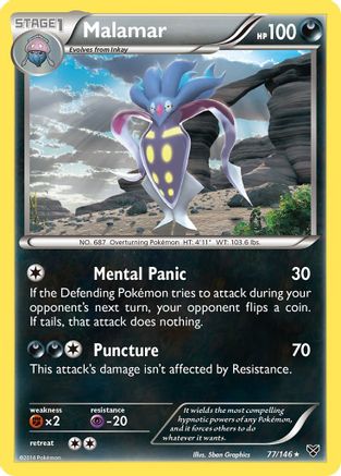 Malamar (77)  XY Base Set - Rare XY Base Set Pokemon Single  Squirtle Squad Card Shop.