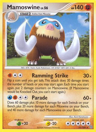 Mamoswine 021/100  Stormfront - Rare Stormfront Pokemon Single  Squirtle Squad Card Shop.