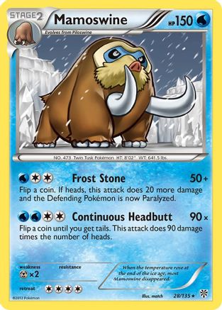 Mamoswine  Plasma Storm - Rare Plasma Storm Pokemon Single  Squirtle Squad Card Shop.
