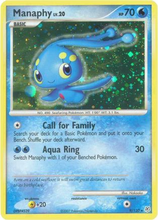 Manaphy 009  - Reverse Holofoil Diamond and Pearl - Holo Rare Diamond and Pearl Pokemon Single  Squirtle Squad Card Shop.